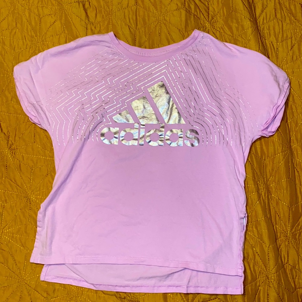 Pinkish, purple adidas top!